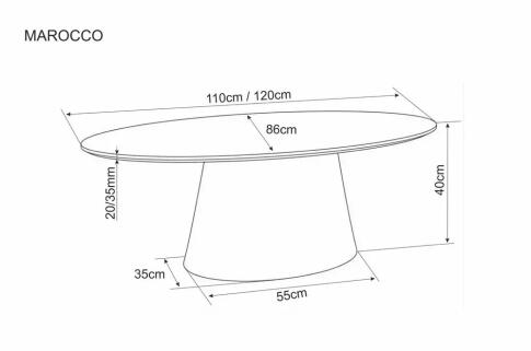 Стол журнальный SIGNAL MAROCCO дуб 110/60