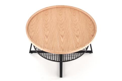 Стол журнальный HALMAR FLORENCE дуб натуральный/черный, 80/45