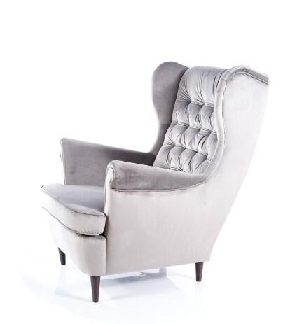 Кресло SIGNAL HARRY Velvet Bluvel 14 серый/венге