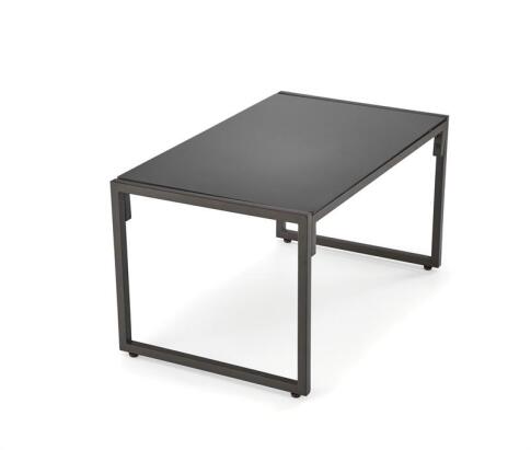 Комплект HALMAR SHARK (софа + 2 кресла + стол журнальный) черный/капучино