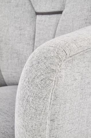 Кресло HALMAR BISHOP светло-серый/орех