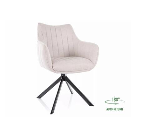 Стул SIGNAL AZALIA Brego 22 светло-бежевый/черный, поворотный
