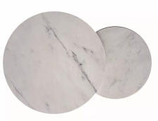 Комплект SIGNAL DION (2 стола журнальных) белый мрамор/золотой