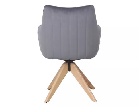 Стул SIGNAL AZALIA D Velvet Bluvel 14 серый/дуб, поворотный