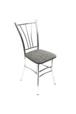 Стул ВВР Трилогия серый/хром, рогожка