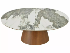 Стол обеденный SIGNAL MAROCCO Ceramic белый Pandoro/орех 160-200/90