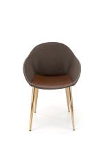 Стул HALMAR K304 темно-серый/коричневый/золотой