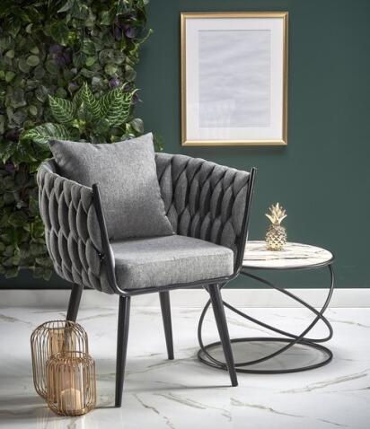 Кресло HALMAR AVATAR серый/черный