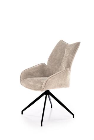 Стул HALMAR K553 бежевый/черный, поворотный