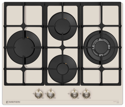 Варочная панель газовая MEFERI MGH604BG GLASS RETRO