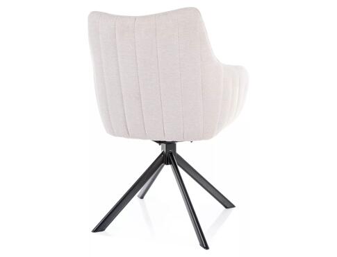 Стул SIGNAL AZALIA Brego 22 светло-бежевый/черный, поворотный