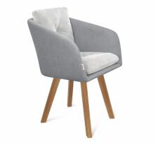 Стул Sheffilton SHT-ST43-2/S183 стальной серый/серое облако/светлый орех