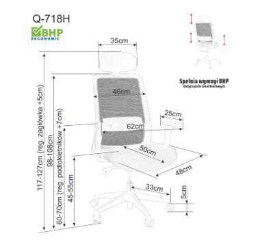Кресло компьютерное SIGNAL Q718H черный/черный