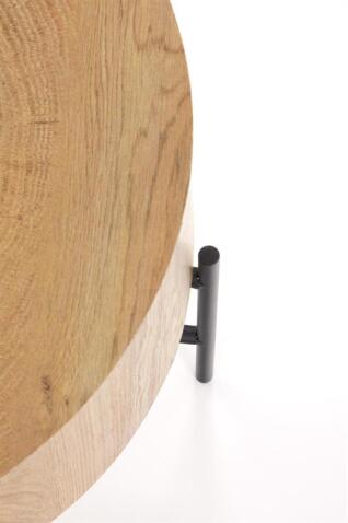 Стол журнальный HALMAR BROOKLYN-S дуб натуральный/черный, 45/45