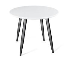 Стол Sheffilton SHT-TU104/80 МДФ белый/черный муар