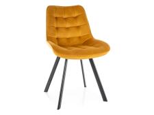 Стул SIGNAL MONTI Velvet Bluvel 68 карри/черный, поворотный