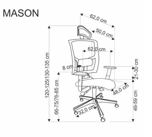 Кресло компьютерное HALMAR MASON черный