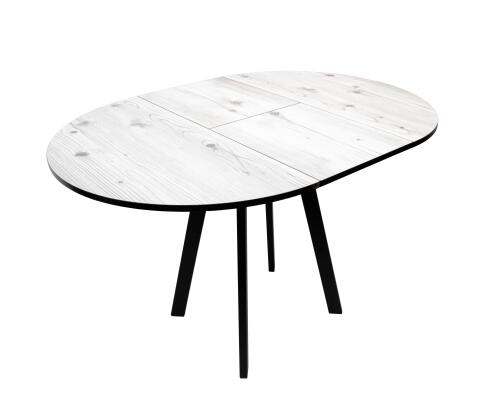 Стол ВВР Элип-2 Бискайская сосна/черный профиль, пластик