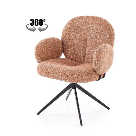 Стул HALMAR K568 корица/черный, поворотный