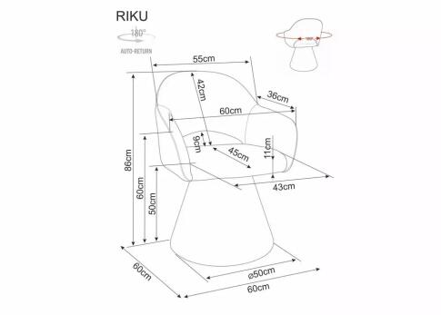 Стул SIGNAL RIKU Noelle 09 серый, поворотный