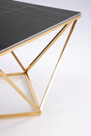 Стол журнальный HALMAR FELICIA черный мрамор/золотой