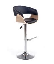 Стул барный HALMAR H45 дуб/черный  Стул барный HALMAR H45 дуб/черный