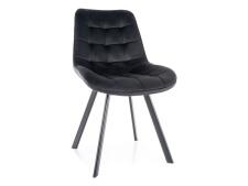 Стул SIGNAL MONTI Velvet Bluvel 19 черный/черный, поворотный