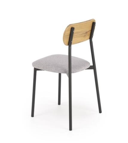 Комплект HALMAR NANDO (стол+ 2 стула) натуральный/черный/серый