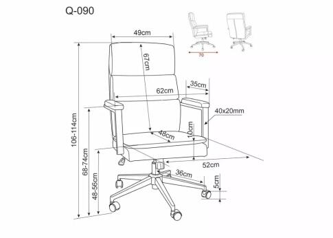 Кресло компьютерное SIGNAL Q-090 черный (экокожа)/черный