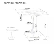 Стол обеденный SIGNAL ESPERO II черный мат/черный мат FI 80