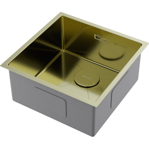 Кухонная мойка из нержавейки Omoikiri Taki 44-U/IF-LG светлое золото