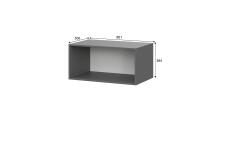 Шкаф NN Мебель ШК 5 (800) Антресоль Графит серый