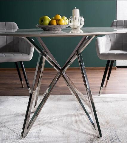 Стол обеденный SIGNAL MURANO белый/хром 120