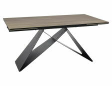 Стол обеденный SIGNAL WESTIN Ceramic Sabbia светло-коричневый/черный мат 160-240/90