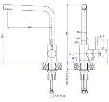Смеситель для кухни GRANFEST QUARZ Z-5411 черный