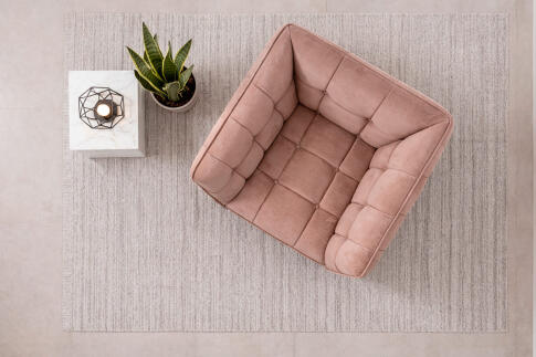 Кресло SIGNAL CASTELLO 1 Velvet Bluvel 40 темно-бежевый/венге