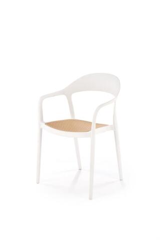 Стул HALMAR K530 белый/натуральный