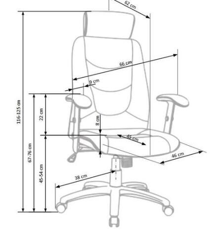 Кресло компьютерное HALMAR STILO черный