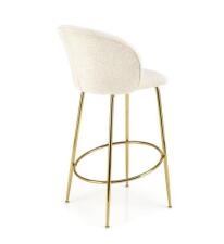 Стул барный HALMAR H116 кремовый/золотой