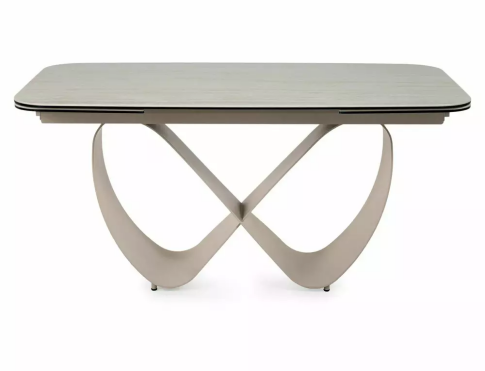 Стол обеденный SIGNAL INFINITY Ceramic бежевый травертин/кашемир 160-240/95