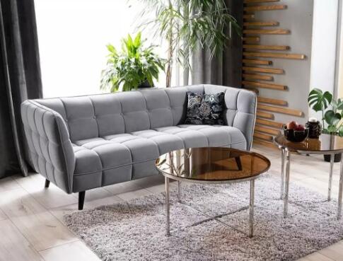 Диван SIGNAL CASTELLO 3 Velvet Bluvel 14 серый/венге