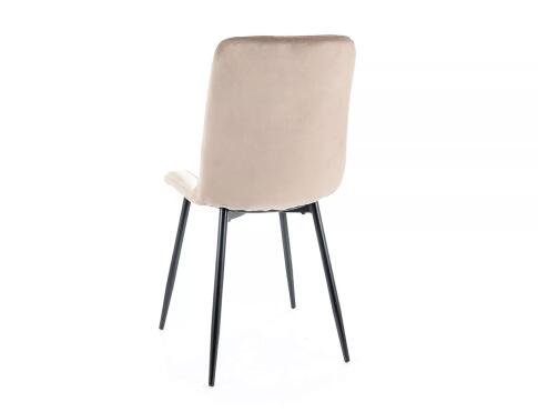 Стул SIGNAL ALAN Velvet Bluvel 40 темно-бежевый/черный