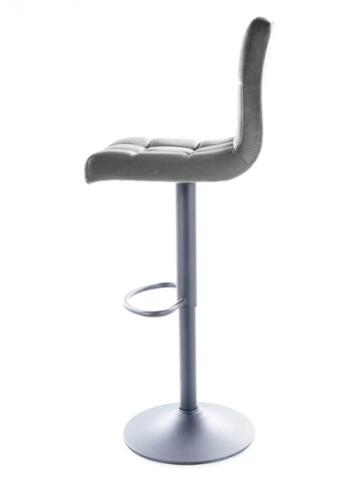 Стул барный SIGNAL C105 Velvet Bluvel 14 серый/черный