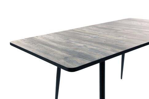 Стол ВВР Миллер сосна пандероса/черный №2, Пластик 120-160/80