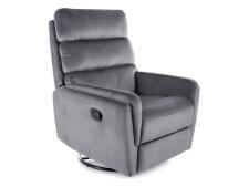 Кресло SIGNAL ARGOS Velvet раскладное, серый