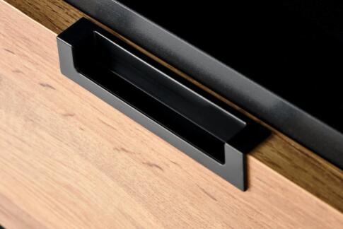 Тумба прикроватная HALMAR SILVIA дуб вотан/черный