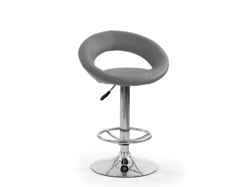 Стул барный HALMAR H15 серый/хром