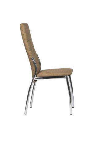 Стул ВВР Прага коричневый/хром, рогожка