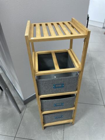 Стеллаж HALMAR REG10 натуральный/серый, 28/26/83