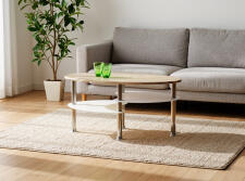 Стол журнальный HALMAR MEDEA дуб сонома/белый, 90/50/45